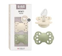 BIBS Infinity Tétine, 6-18 mois, 2-pack, Ivory/Sage