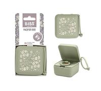 BIBS Liberty Boîte pour sucettes de, avec sangle, pour ranger et transporter les sucettes, peut contenir jusqu’à trois sucettes, sans bisphénol A, fabriqué au Danemark., Taille unique, Capel Sage