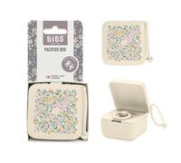 BIBS Liberty Pacifier Box avec cordon. Porte-sucettes et stérilisateur. Entièrement en matériau de qualité alimentaire, sans bisphénol A - Ivory
