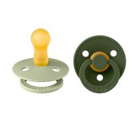 Bibs - Lot de 2 Sucettes BIBS Colour Caoutchouc naturel 6-18 Mois - Sage / Hunter Green