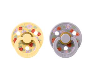 Bibs - Lot de 2 sucettes Bibs Colour Strawberries and Cream Taille 2 - Pale Butter Mix