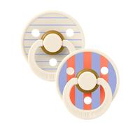 Bibs - Lot de 2 sucettes Bibs Studio Rayées Taille 1 Ivory Hush Mix