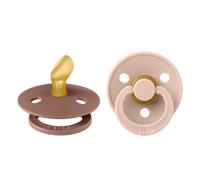 Bibs - Lot de 2 sucettes Colour Latex Taille 1 Anatomique - Blush / Woodchuck