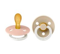 Bibs - Lot de 2 sucettes Colour Latex Taille 1 Symétrique - Blush Glow / Vanilla Glow