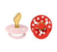 Bibs - Lot de 2 sucettes Studio Polka Caoutchouc Naturel T2 Blossom/Candy Apple