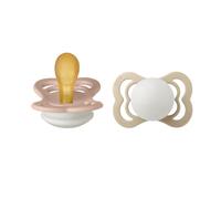 Bibs - Lot de 2 sucettes Supreme Latex Taille 1 - Blush Glow / Vanilla Glow