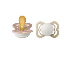 Bibs - Lot de 2 sucettes Supreme Latex Taille 1 - Blush Glow / Vanilla Glow