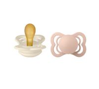 Bibs - Lot de 2 sucettes Supreme Latex Taille 1 - Ivory / Blush