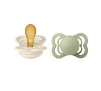 Bibs - Lot de 2 sucettes Supreme Latex Taille 1 - Ivory / Sage