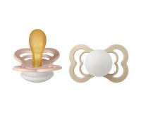Bibs - Lot de 2 sucettes Supreme Latex Taille 2 - Blush Glow / Vanilla Glow