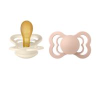 Bibs - Lot de 2 sucettes Supreme Latex Taille 2 - Ivory / Blush