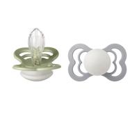 Bibs - Lot de 2 sucettes Supreme Silicone Taille 2 - Sage Glow / Cloud Glow