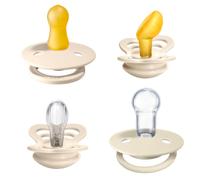 Bibs - Lot de 4 sucettes Try It Collection Bibs Taille 1 - Ivory