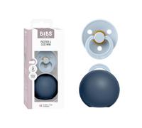 BIBS mini boîte à sucette, propre & pratique en voyage, Danish Design | Mini | Rangement propre | propre & pratique en voyage | Couleur: Baby Blue/Steel Blue