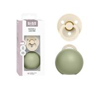 Bibs - Sucette Colour 6-18 mois et boîte à sucette Mini Ivory / Sage