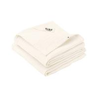 Bibs Muslin Cloth 2-Pack, Soother Soft Toy, Baby Comforter, Security Blanket, 100% Coton Biologique, 70x70 cm, Ivory