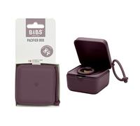 BIBS Pacifier Box avec cordon. Porte-sucettes et stérilisateur. Entièrement en matériau de qualité alimentaire, sans bisphénol A - Plum