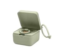 BIBS Pacifier Box avec cordon. Porte-sucettes et stérilisateur. Entièrement en matériau de qualité alimentaire, sans bisphénol A. Fabriqué au Danemark. Sage