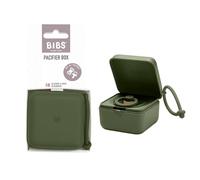 BIBS Pacifier Box avec cordon. Porte-sucettes et stérilisateur. Entièrement en matériau de qualité alimentaire, sans bisphénol A. Fabriqué au Danemark. Hunter Green