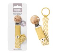 BIBS Pacifier Clip. Cordon de tétine. Coton biologique. Conception danoise. 100% coton biologique, Taille unique, Pale Butter/Ivory