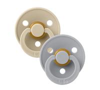BIBS Pacifier Colour 2 PACK Latex Size 2 Vanilla/Cloud