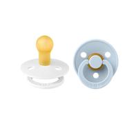 Bibs Round White-Baby Blue Taille 2 2uts