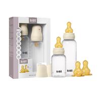 BIBS – Set de 2 biberons en verre 150/270 ml Ivory – tétines latex anti-colique sans bisphénol A