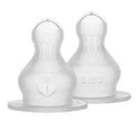 Bibs - Lot de 2 Tétines Silicone pour biberon Bibs - Débit Moyen
