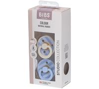 BIBS STUDIO Colour 2 Pack Block - Baby Blue | +6 mois Tétine(S) pc(s)