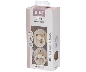 BIBS STUDIO Colour 2 Pack Pin - Ivory Vanilla Mix | +6 mois Tétine(S) pc(s)