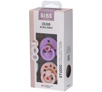 BIBS Studio Colour Sucettes Rondes 6-18 mois Ladybug Violet Sky Sucette(S) 2 pc(s)