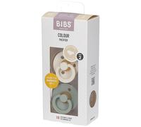 BIBS - Lot de 2 sucettes Bibs Colour Anatomique Taille 2 - Ivory/Sage