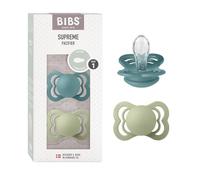 BIBS Supreme Tétine, 0-6 mois, 2-pack, Island Sea/Sage