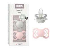 BIBS Supreme Tétine, 6-18 mois, 2-pack, Haze/Blossom