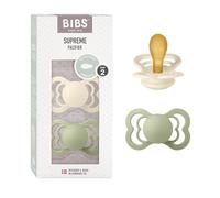 BIBS Supreme Tétine, 6-18 mois, 2-pack, Ivory/Sage