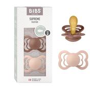 BIBS Supreme Tétine, 6-18 mois, 2-pack, Woodchuck/Blush