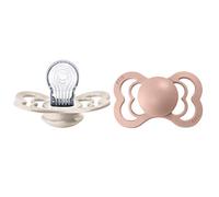 Bibs - Lot de 2 sucettes Supreme Silicone Taille 2 - Ivory / Blush