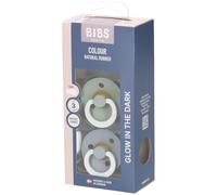 BIBS Tétine Glow in the Dark Sage - Cloud 18 Mois+ Tétine(S) 2 pc(s)
