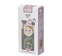 Bibs Colour Collection Sucettes +18 Mois Taille 3 Sage Ivory 2 Pièces