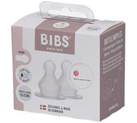 Bibs - Lot de 2 Tétines Silicone pour biberon Bibs - Débit Lent