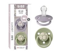 BIBS x Liberty De Lux Tétine, 0+ mois, 2-pack, Capel Sage