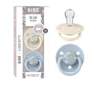 BIBS x Liberty De Lux One Size tétine Ivory/ Baby Blue 2 pcs