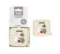 BIBS x Moomins Pacifier Box avec cordon. Porte-sucettes et stérilisateur. Entièrement en matériau de qualité alimentaire, sans bisphénol A - Ivory