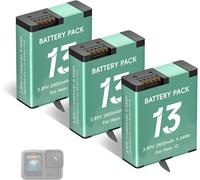 BIBT-(3Er-Pack) Batterie 2400Mah Pour Gopro Hero 13 Black Batterie De Rechange,Rechargeable Extreme Batterie Set Accessoires Caméra De Sport,Lungo Tempo Di Esecuzione,Super Lunga Vita
