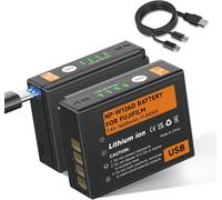 BIBT-Pack De 2 Batteries Np-W126S 1600 Mah Usb Type-C,Compatible Avec Fuji Fujifilm Finepix Hs30Exr Hs35Exr Hs50Exr X-A1 X-E1 X-E2 X-E3 X-M1 X-Pro1 X-T1 X-T3 X-T30X-T100 X100F X100V