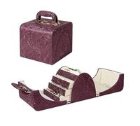 BIBTOO Boîte de Rangement à Bijoux, boîte de Rangement à Code numérique, Grande capacité, for Montres, Colliers, Maquillage, Fournitures de Mariage(1)