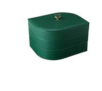 BIBTOO Boîte de Rangement de Bijoux en Cuir de Luxe, Organisateur de Maquillage, Plateau à 3 Niveaux, étui for Boucles d'oreilles, bagues, Colliers, boîte à Bijoux, étui à Bijoux(2)