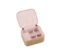 BIBTOO Boîte de Rangement en Cuir synthétique for Boucles d'oreilles, bagues, Bijoux, Fermeture éclair, Facile à Transporter, Petite boîte à Bijoux(2)