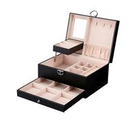 BIBTOO Boîte de Rangement for Bijoux avec Miroir et Serrure, for Filles et Femmes