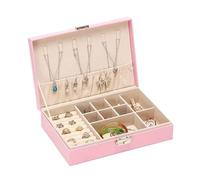 BIBTOO Boîte de Rangement for Bijoux, boîte de Rangement for bagues, Colliers, Maquillage, Boucles d'oreilles, présentoir, boîte à Bijoux, Cadeau for Femme